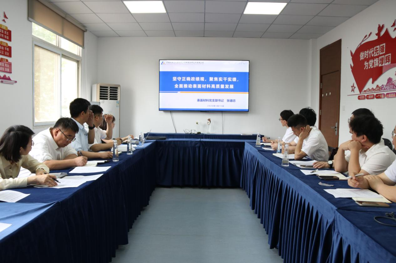 树牢正确政绩观实干担当促发展 ——表面材料党支部主题党日活动